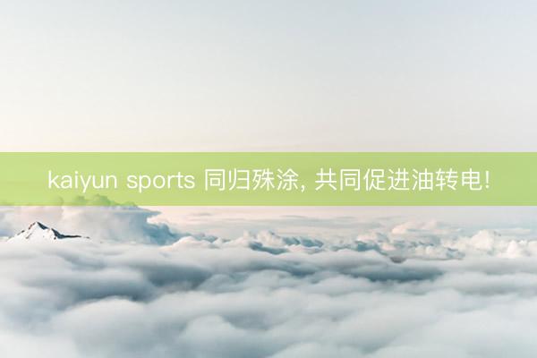 kaiyun sports 同归殊涂， 共同促进油转电!